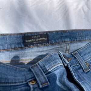 J Crew Midrise Toothpick Jeans